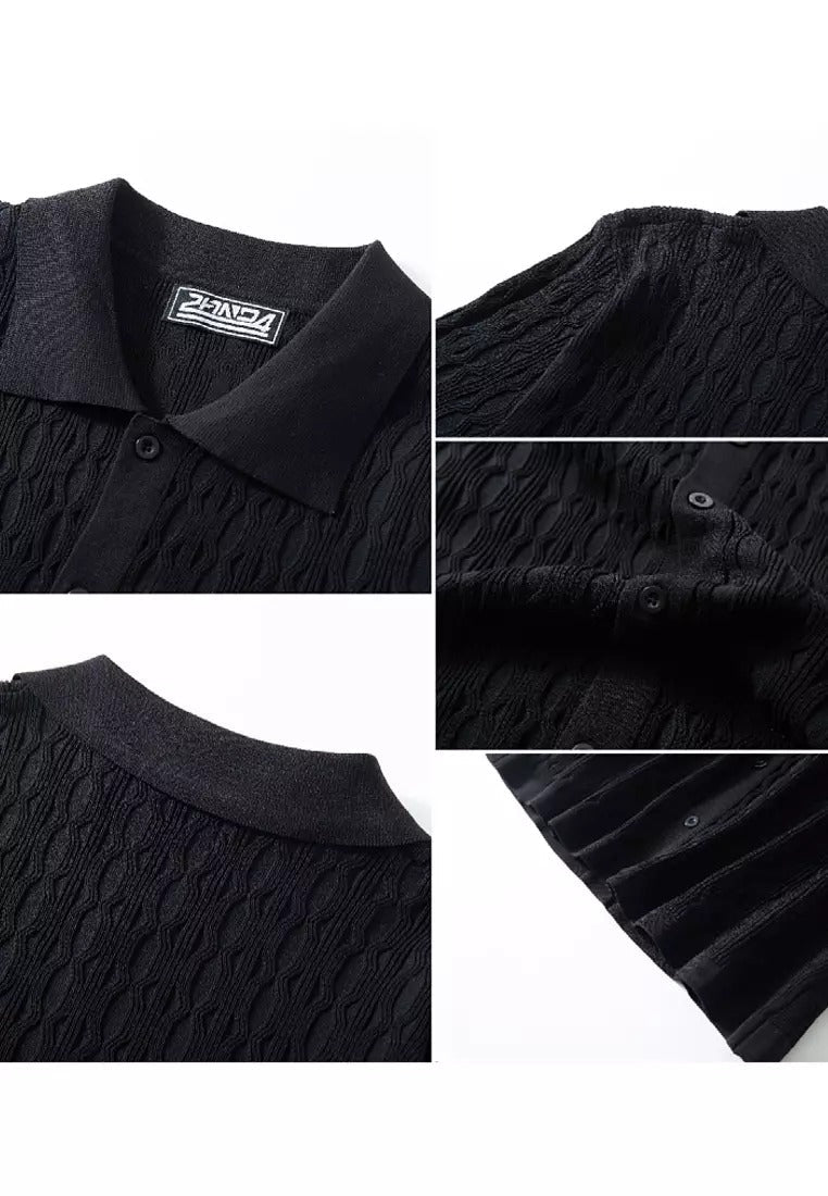 Structured Short Sleeve Knit Shirt - Harren Cole