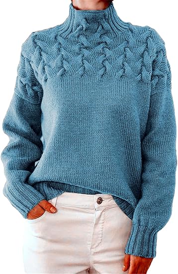 Turtleneck Sweater - Eingehüllt in Wärme, mühelos gestylt - Livezo