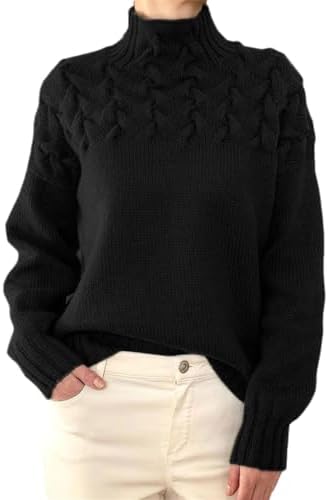 Turtleneck Sweater - Eingehüllt in Wärme, mühelos gestylt - Livezo