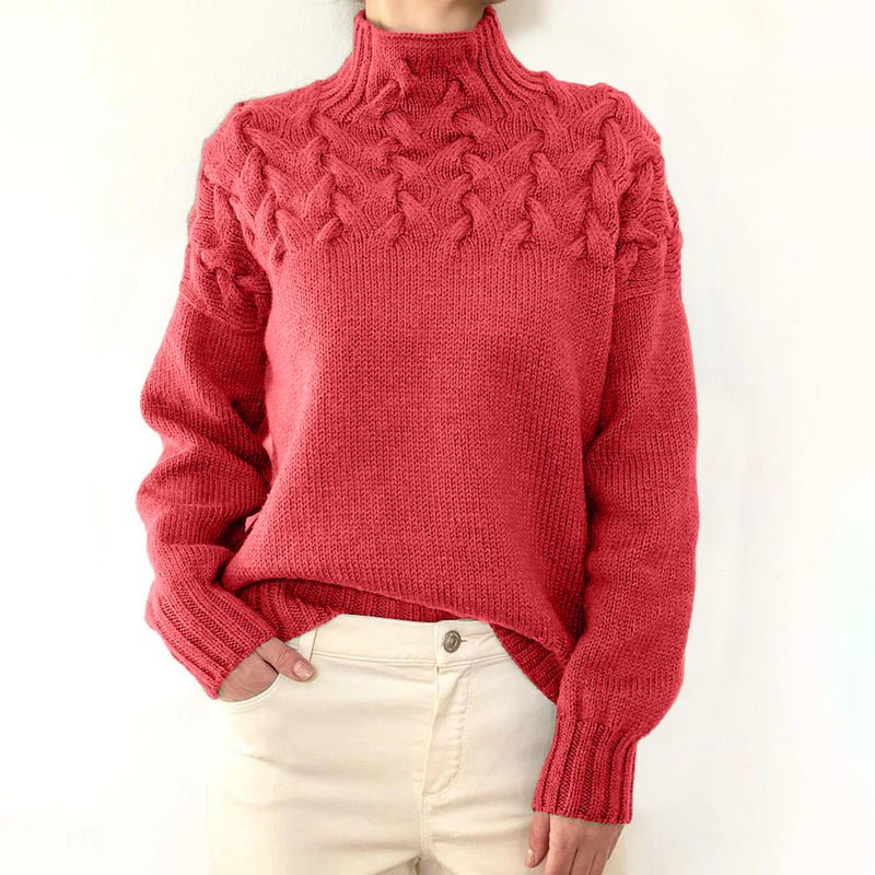 Turtleneck Sweater - Eingehüllt in Wärme, mühelos gestylt - Livezo