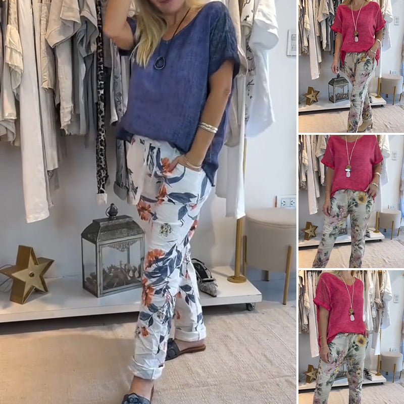 Two - Piece Floral Set - Florale Eleganz, die begeistert - Livezo