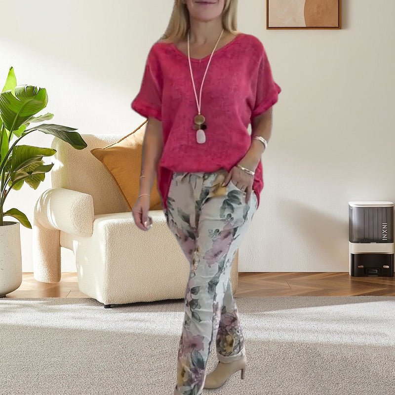 Two - Piece Floral Set - Florale Eleganz, die begeistert - Livezo