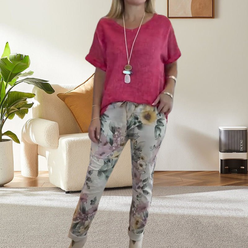 Two - Piece Floral Set - Florale Eleganz, die begeistert - Livezo