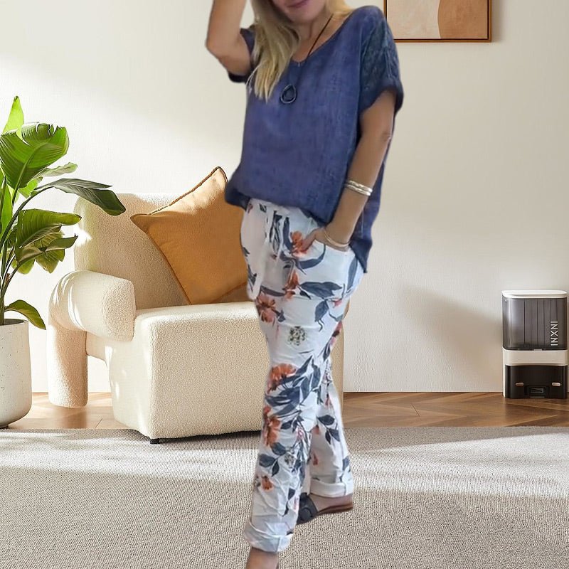 Two - Piece Floral Set - Florale Eleganz, die begeistert - Livezo