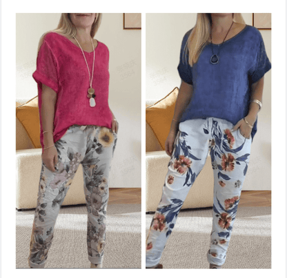 Two - Piece Floral Set - Florale Eleganz, die begeistert - Livezo