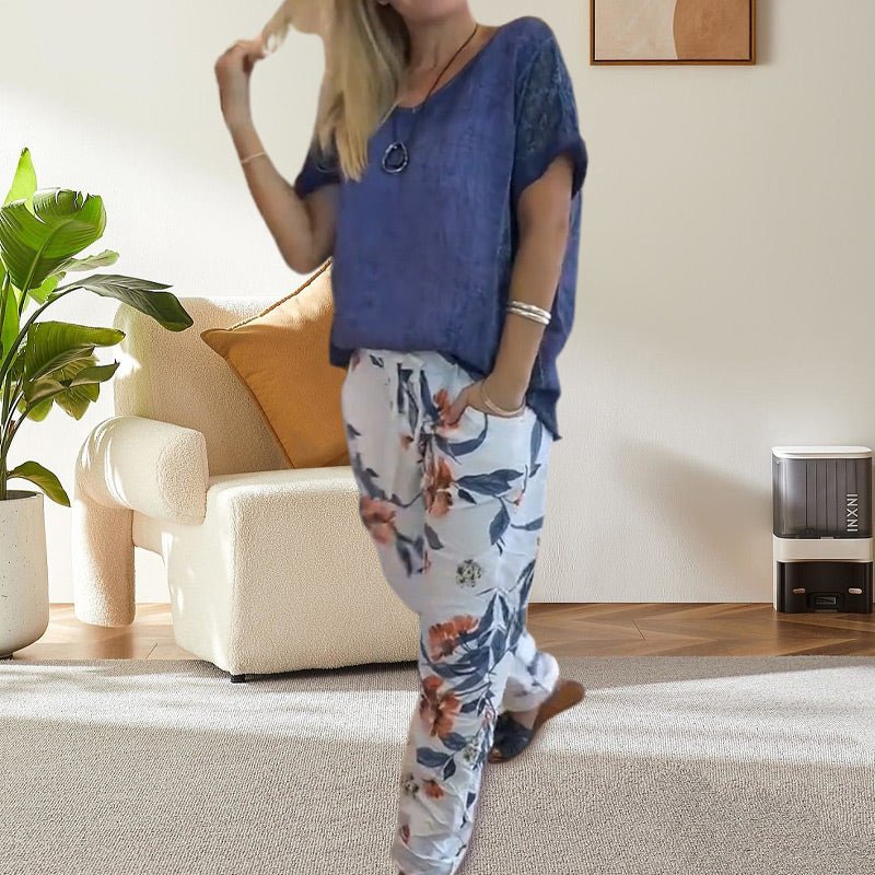 Two - Piece Floral Set - Florale Eleganz, die begeistert - Livezo