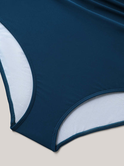 Überkreuzter Ausschnitt Gürteltau One - Piece Badeanzug - Livezo