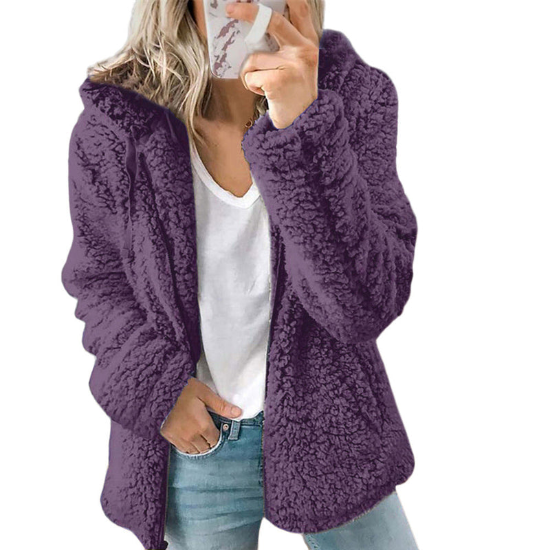 Svenja - Warmer Teddy Fleece Plüschmantel für Damen – Locker und Gemütlich