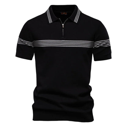 Vintage Knit Polo Shirt for Men - Harren Cole