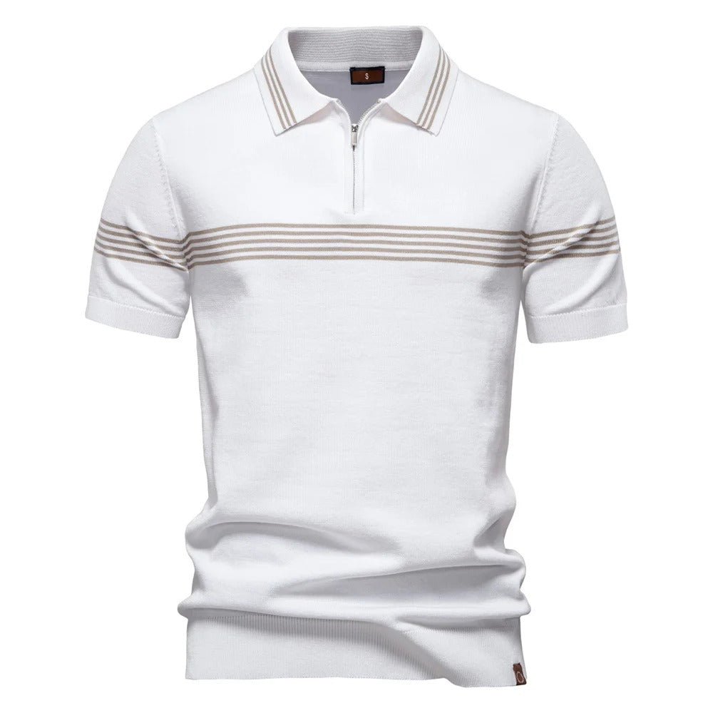 Vintage Knit Polo Shirt for Men - Harren Cole