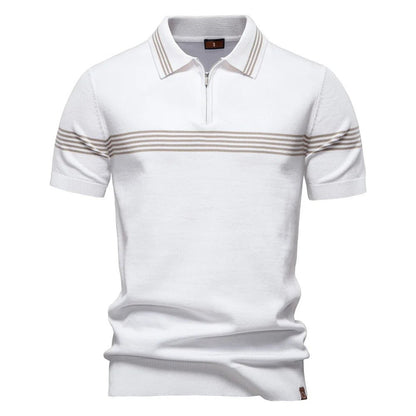 Vintage Knit Polo Shirt for Men - Harren Cole