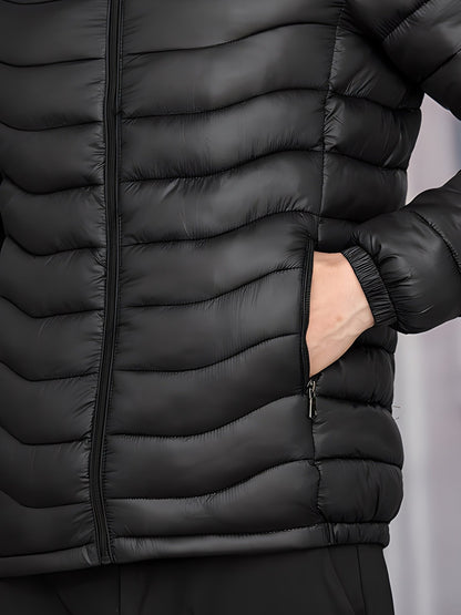 Warm Quilted Jacket With Detachable Hood - Harren Cole