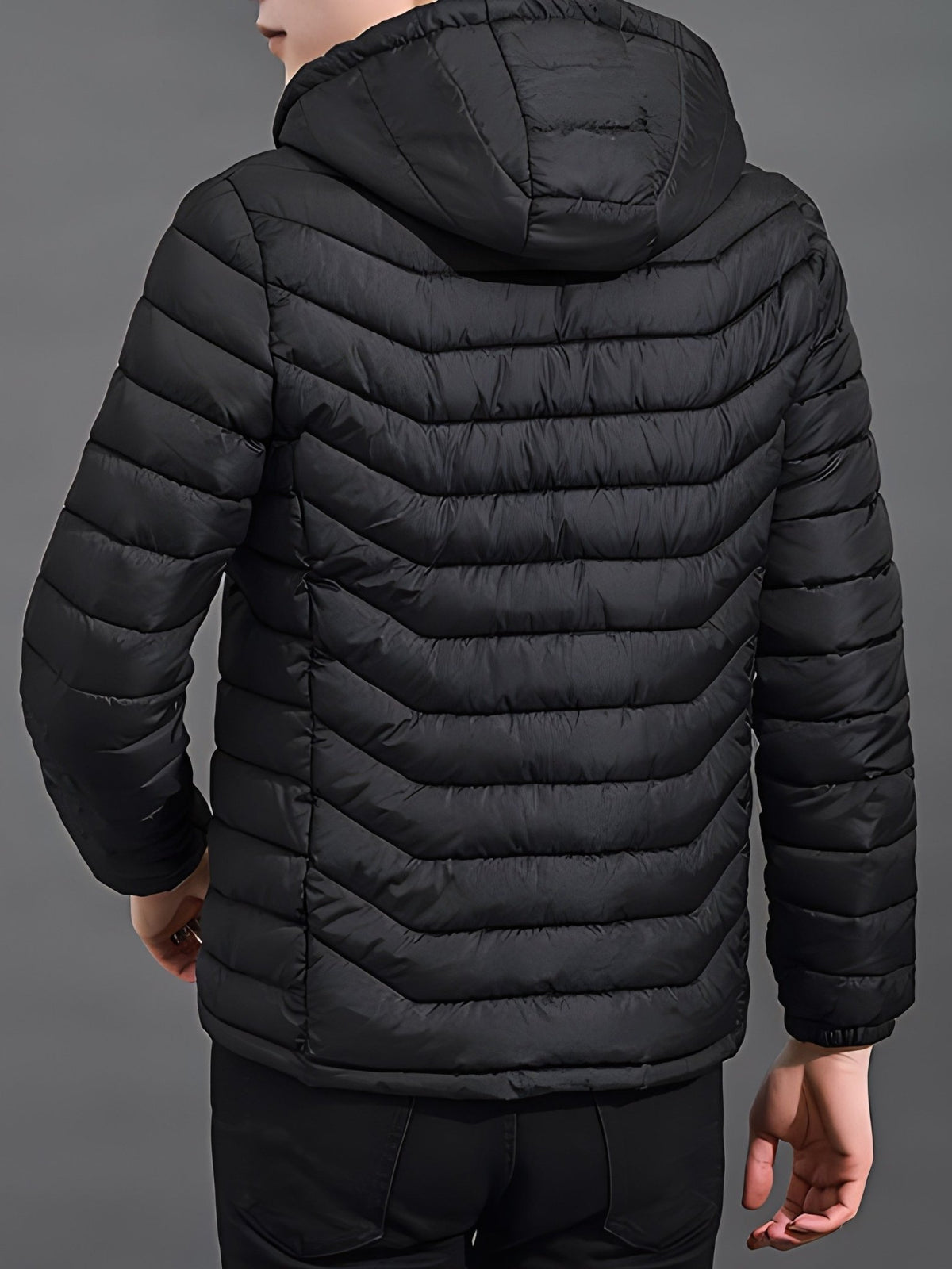 Warm Quilted Jacket With Detachable Hood - Harren Cole