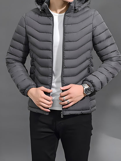 Warm Quilted Jacket With Detachable Hood - Harren Cole