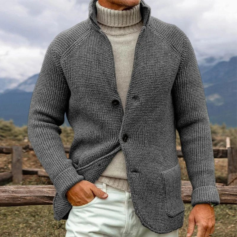 Warm Raglan Sleeve Cardigan Sweater - Harren Cole