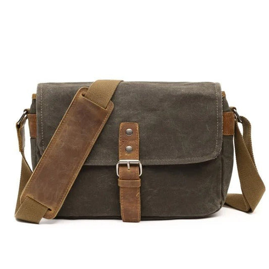 Waxed Canvas Messenger Bag Vintage - Harren Cole
