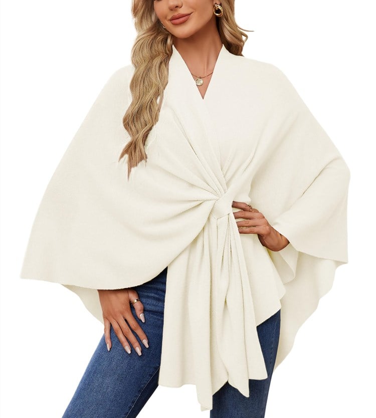 Weicher eleganter Schal - Poncho für gemütlich - schicke Lagenlooks - Livezo