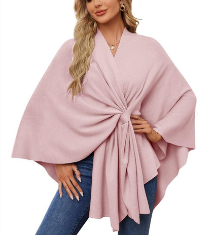 Weicher eleganter Schal - Poncho für gemütlich - schicke Lagenlooks - Livezo