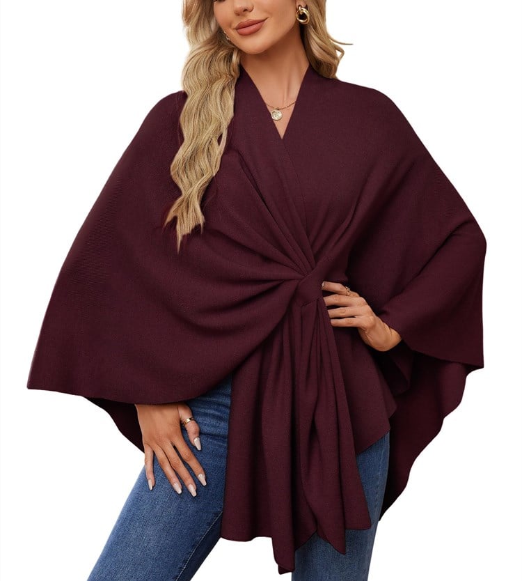 Weicher eleganter Schal - Poncho für gemütlich - schicke Lagenlooks - Livezo