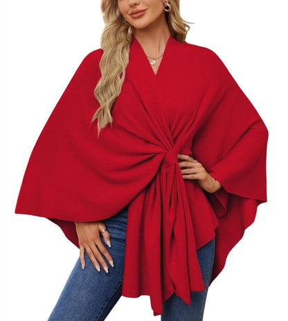 Weicher eleganter Schal - Poncho für gemütlich - schicke Lagenlooks - Livezo