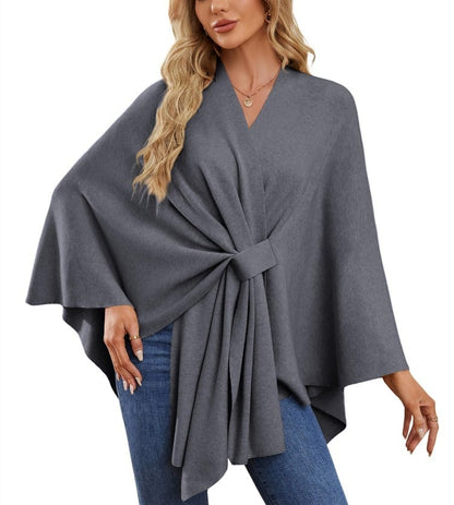 Weicher eleganter Schal - Poncho für gemütlich - schicke Lagenlooks - Livezo