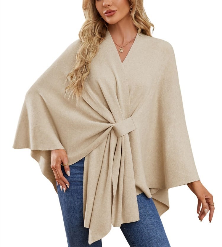 Weicher eleganter Schal - Poncho für gemütlich - schicke Lagenlooks - Livezo