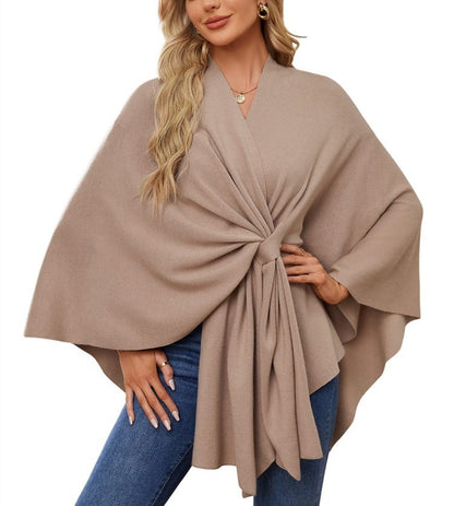 Weicher eleganter Schal - Poncho für gemütlich - schicke Lagenlooks - Livezo
