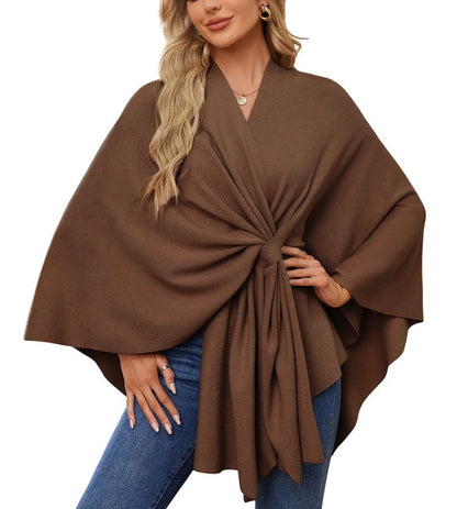 Weicher eleganter Schal - Poncho für gemütlich - schicke Lagenlooks - Livezo