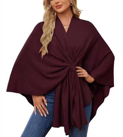 Weicher eleganter Schal - Poncho für gemütlich - schicke Lagenlooks - Livezo