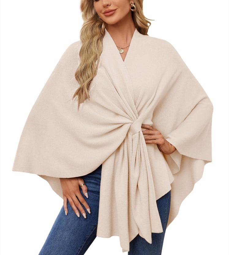 Weicher eleganter Schal - Poncho für gemütlich - schicke Lagenlooks - Livezo