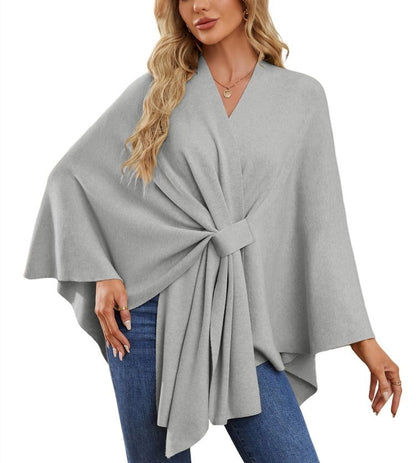 Weicher eleganter Schal - Poncho für gemütlich - schicke Lagenlooks - Livezo