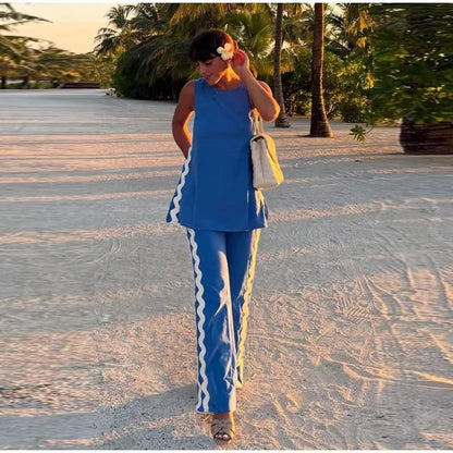 Wellentrim - Tanktop mit Weitbeiniger Relaxhose Set - Livezo