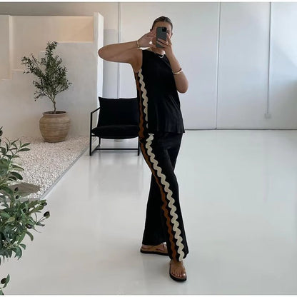 Wellentrim - Tanktop mit Weitbeiniger Relaxhose Set - Livezo