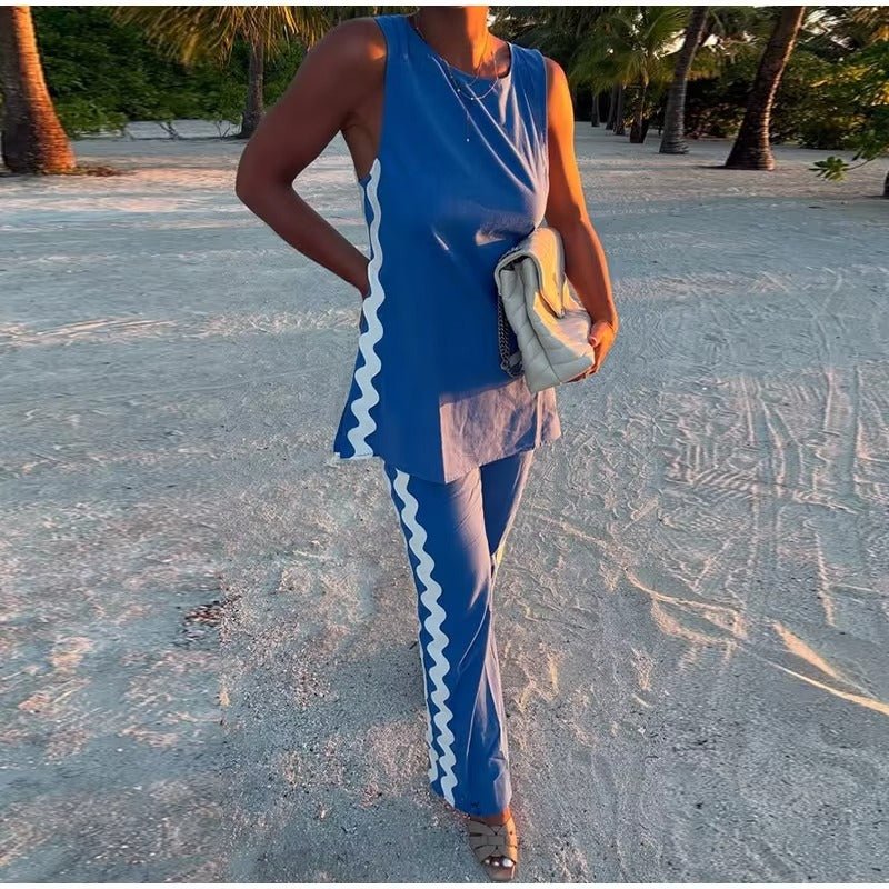 Wellentrim - Tanktop mit Weitbeiniger Relaxhose Set - Livezo