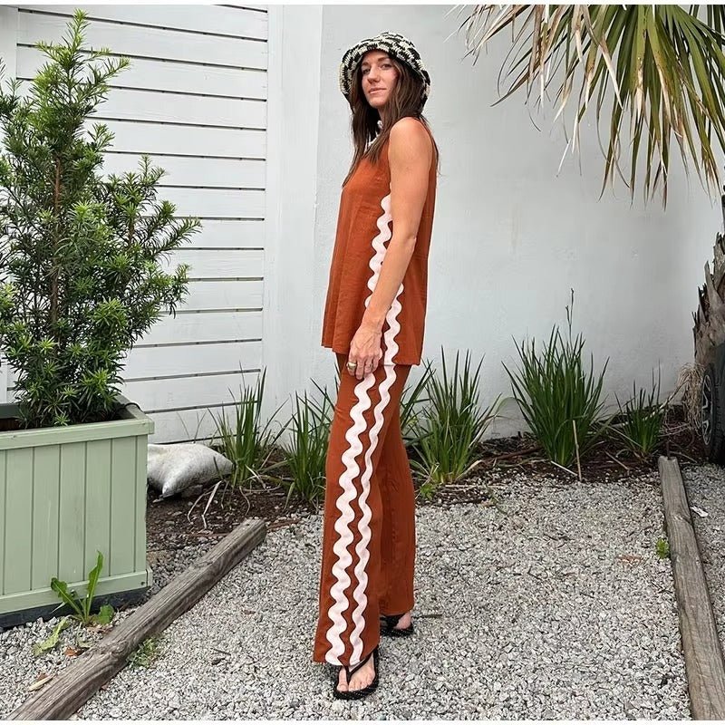 Wellentrim - Tanktop mit Weitbeiniger Relaxhose Set - Livezo