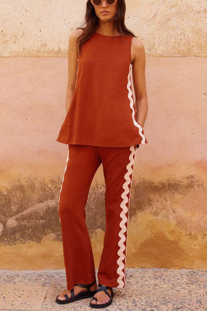 Wellentrim - Tanktop mit Weitbeiniger Relaxhose Set - Livezo