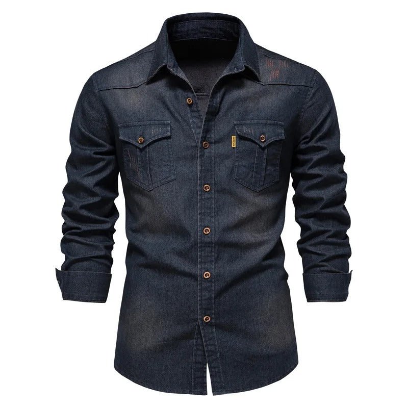 Western Style Denim Shirt - Harren Cole