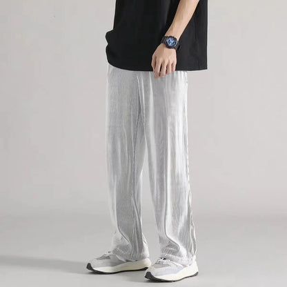 Wide Cut Textured Lounge Pants - Harren Cole