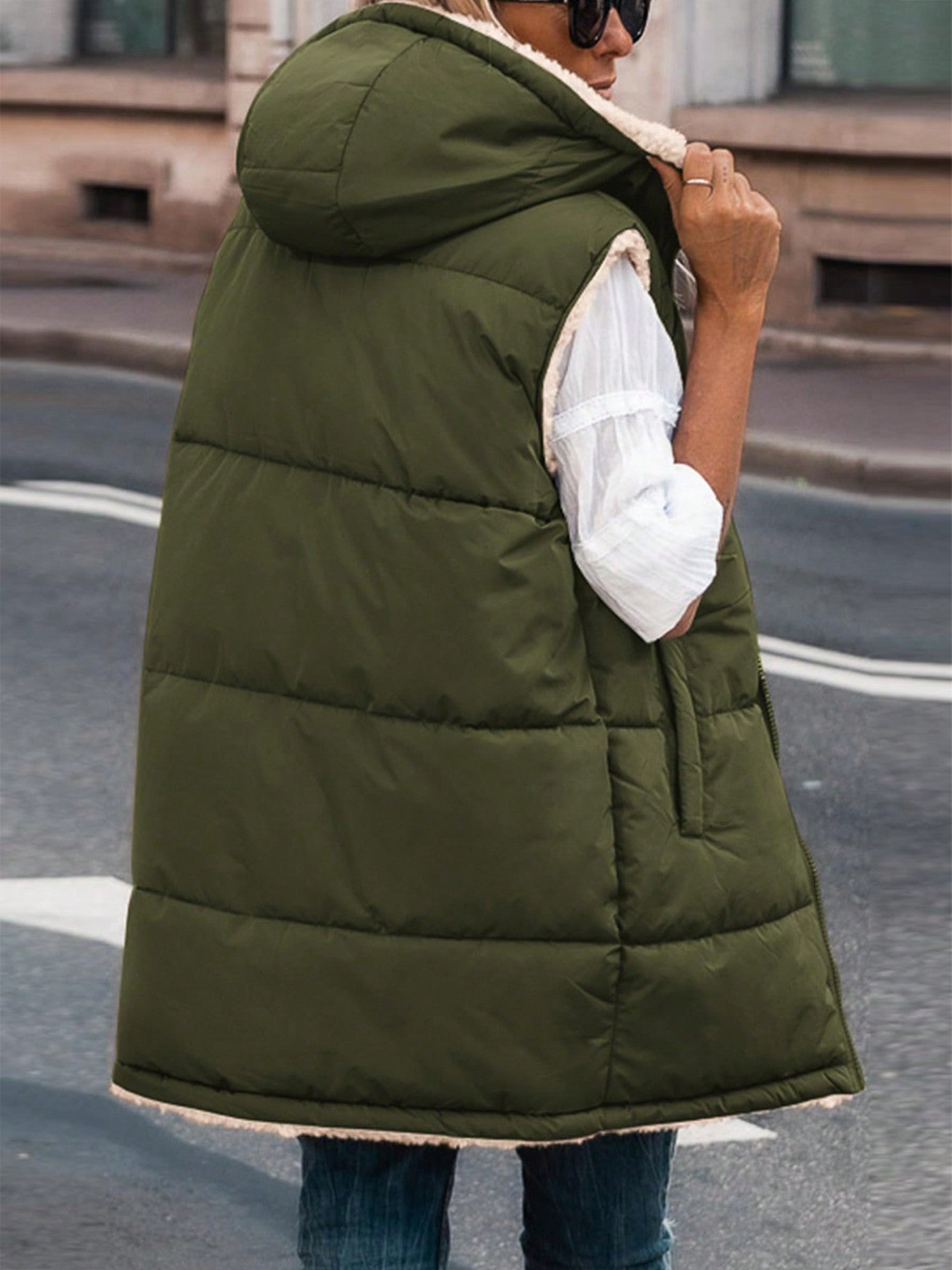 Xenia - Damen - Wendeweste für den Herbst, ärmellose Wolljacke - Livezo