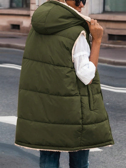 Xenia - Damen - Wendeweste für den Herbst, ärmellose Wolljacke - Livezo