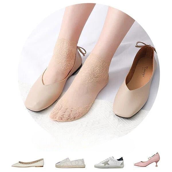 Yasmin - Fashion Rose Spitzen - Socken - Livezo