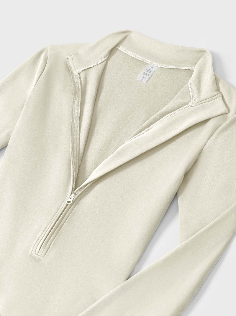 Bella - Langärmeliger Jumpsuit mit Reißverschluss