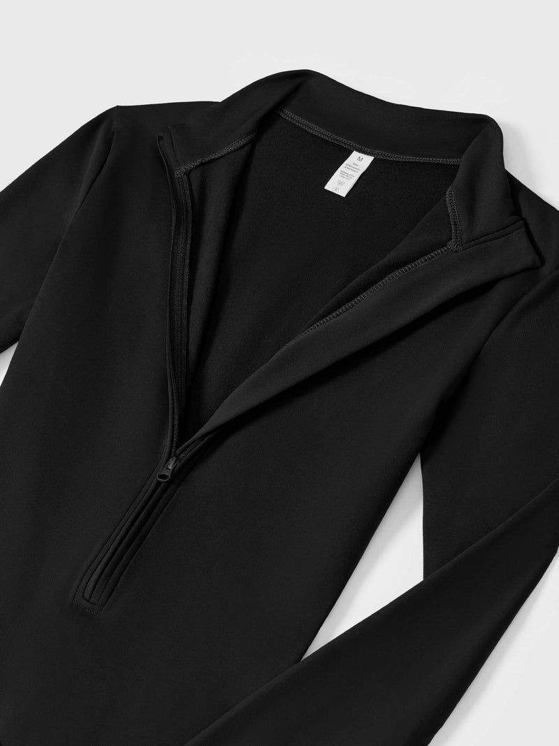 Bella - Langärmeliger Jumpsuit mit Reißverschluss