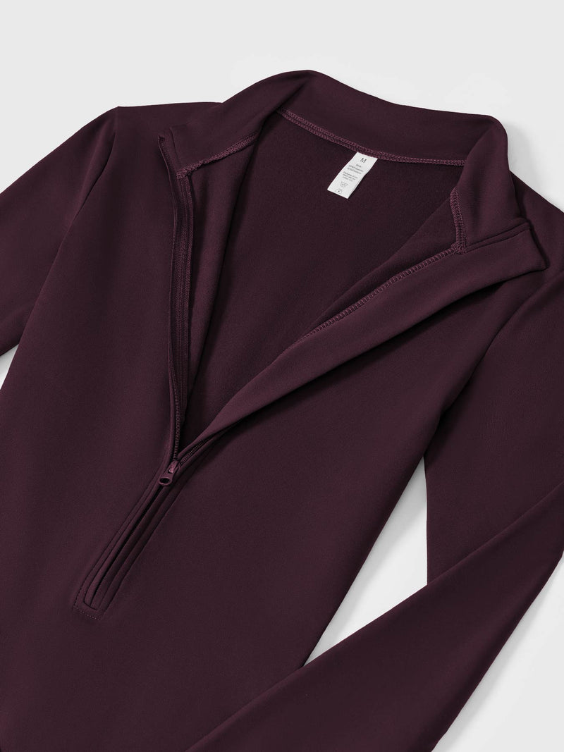 Bella - Langärmeliger Jumpsuit mit Reißverschluss