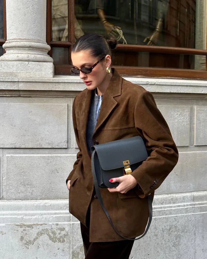 Zeitloses Wildleder - Blazerjackett für schickes Layering - Livezo