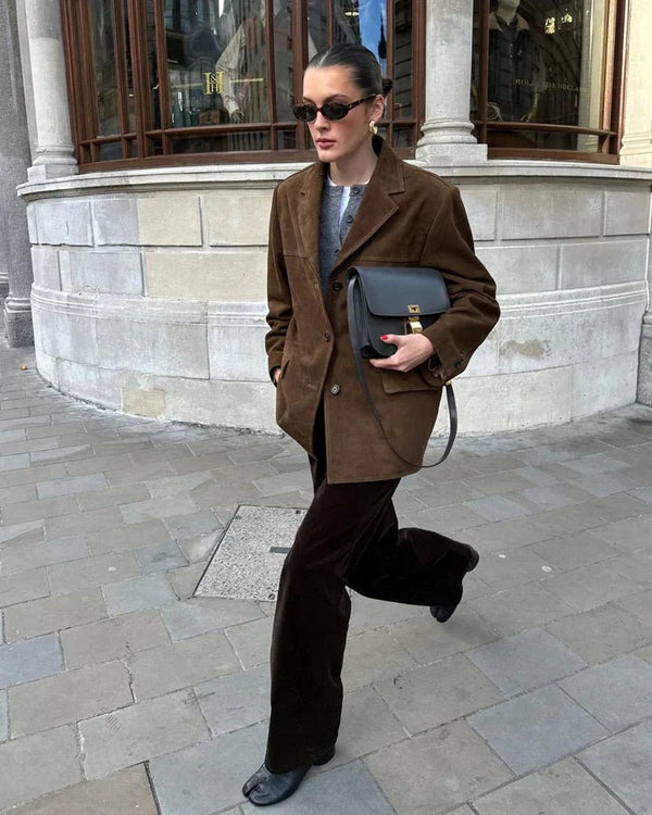 Zeitloses Wildleder - Blazerjackett für schickes Layering - Livezo