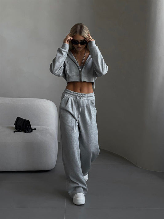 Zip - Up Hoodie & Jogger Set - Ultimativer Komfort & Müheloser Stil - Livezo