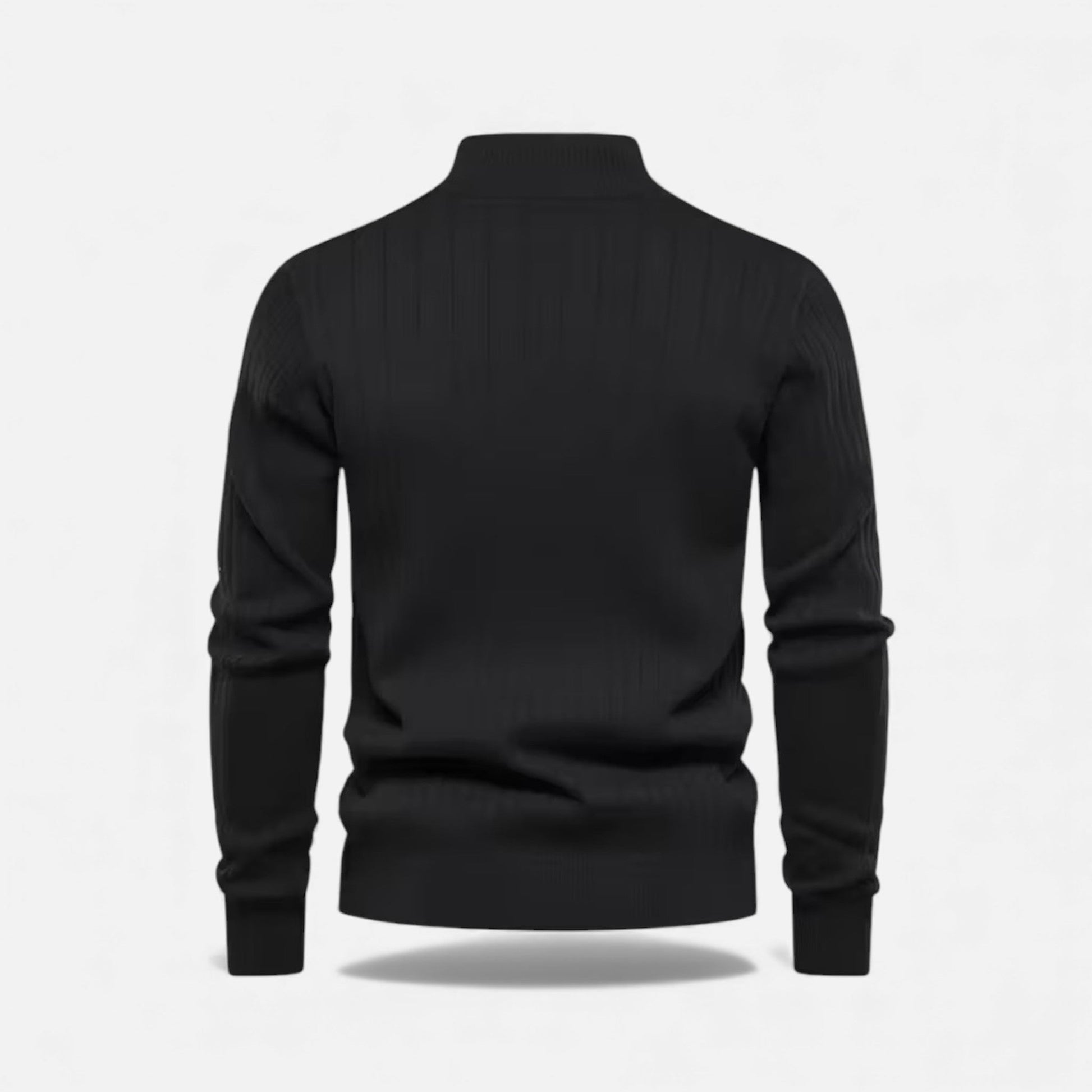 Zip-Up Longline Knit Cardigan - Harren Cole
