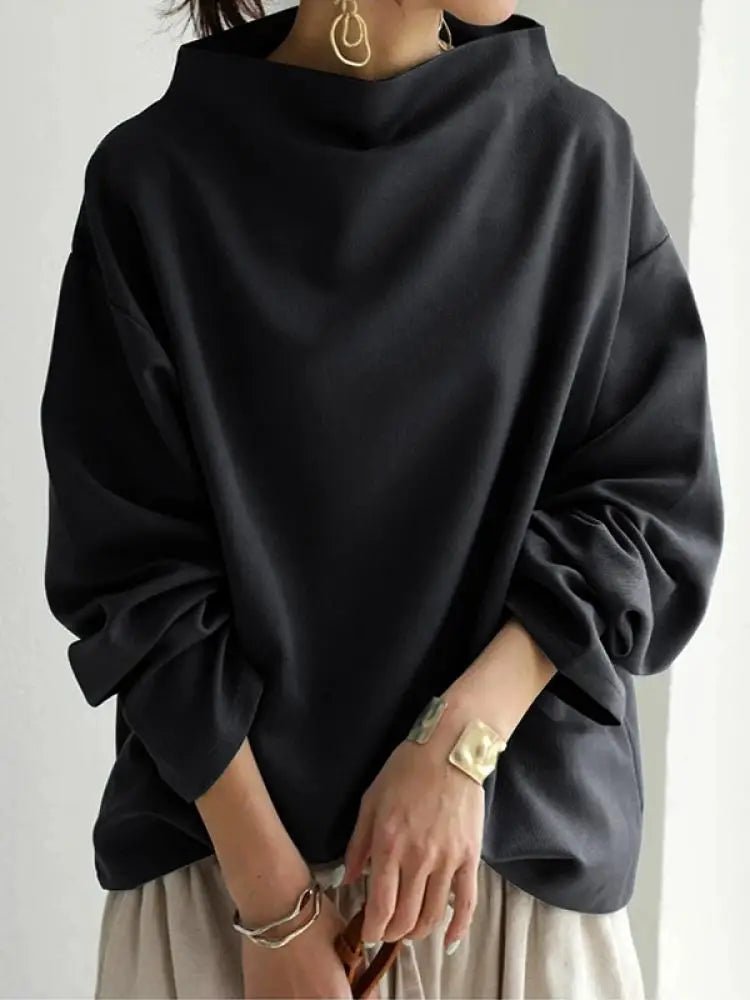 Zita - Hochgeschlossener Pullover - Livezo