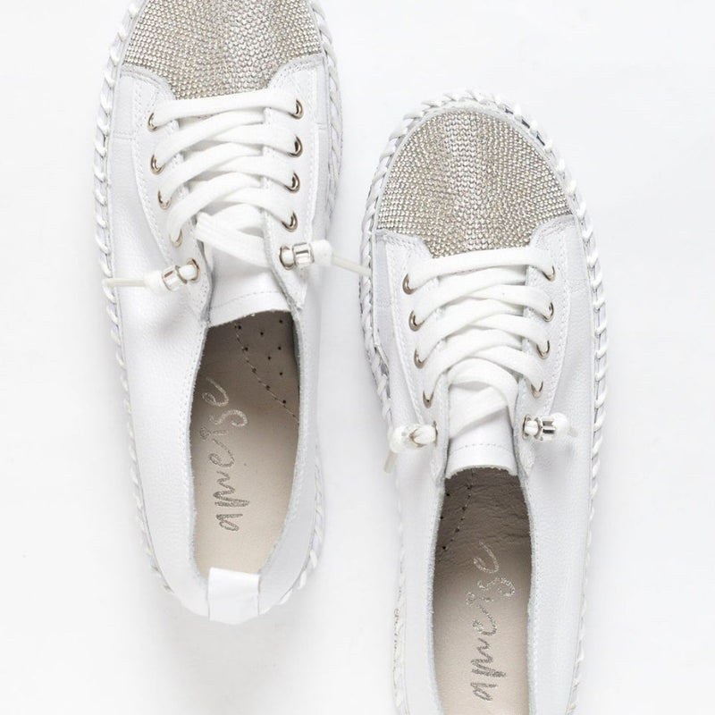 50% RABATT | Freya - Turnschuhe aus diamant silber leder